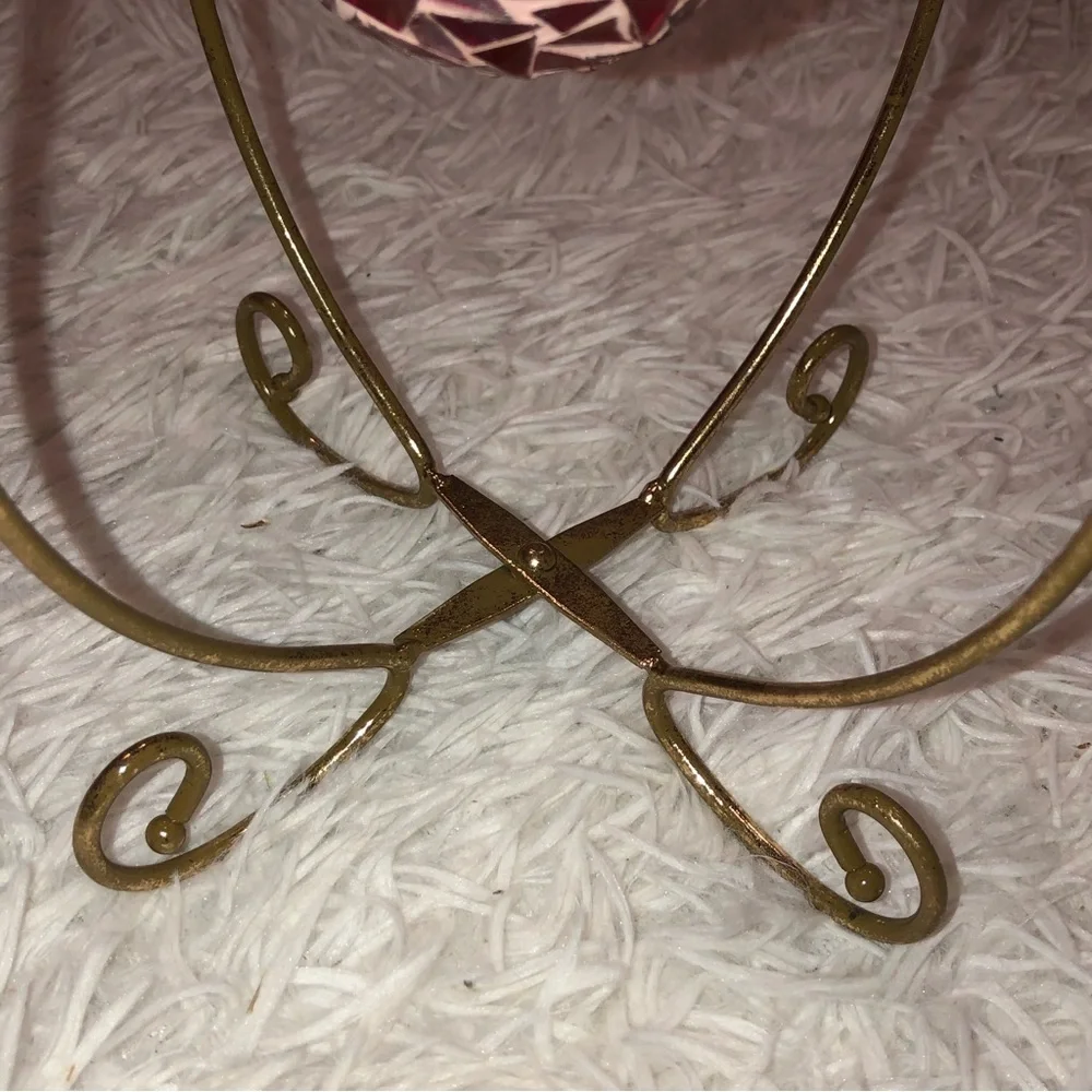 Pier 1 Single Gold Ornament Stand Holder